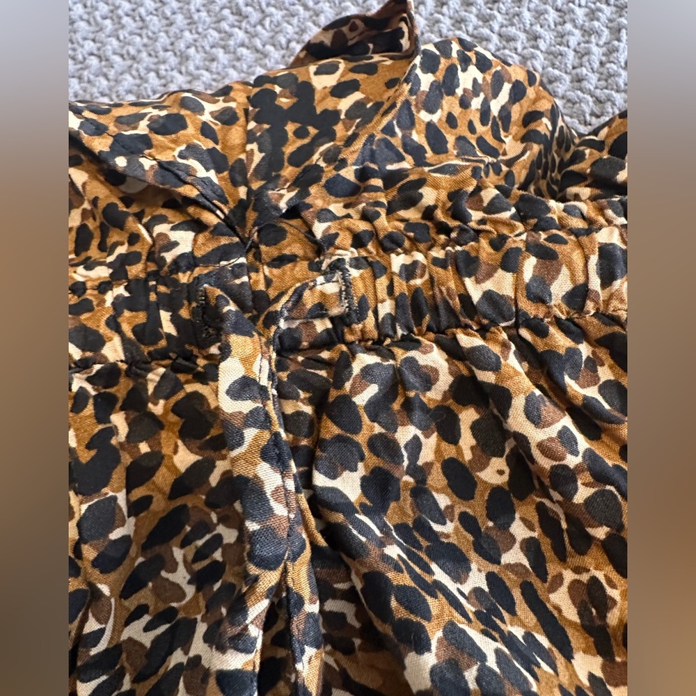 Old Navy Leopard Print Midi Dress in Brown and Black - Picture 9 of 14